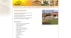 Desktop Screenshot of holzbau-koester.de