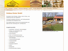 Tablet Screenshot of holzbau-koester.de